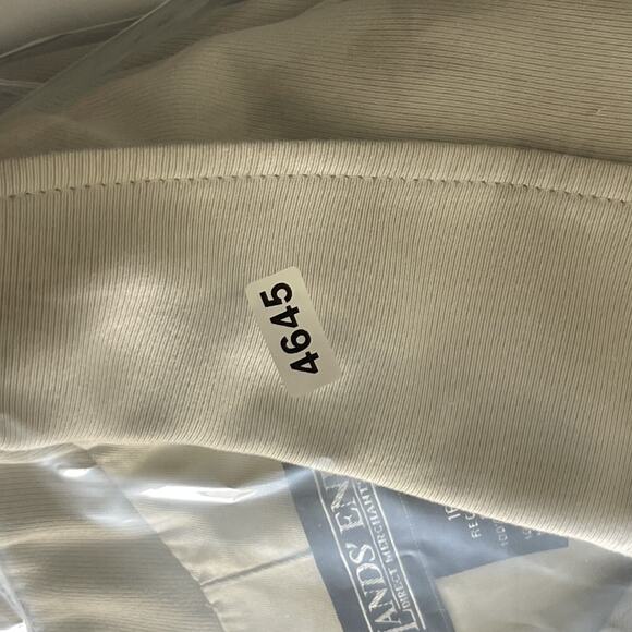 Vintage Lands End Jacket Womens 16 Beige Made In USA Minimal Classic Preppy - Picture 14 of 14